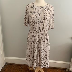 BCBG animal print silk dress